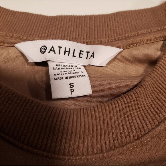 Athleta Clean Girl Balletcore RetroPlush Velvet Crew Neck Pullover Sweatshirt - Picture 9 of 11